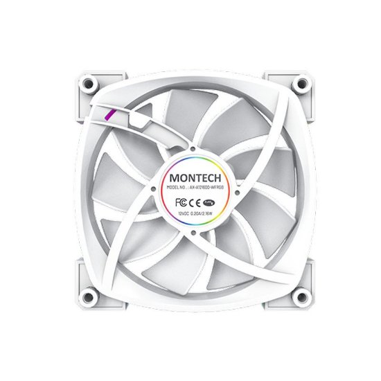Ventilator MONTECH AX120 PWM, 120mm, 1600 okr/min, RGB, bijeli