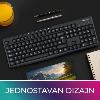 Tipkovnica OCTIO K100U, crna, USB