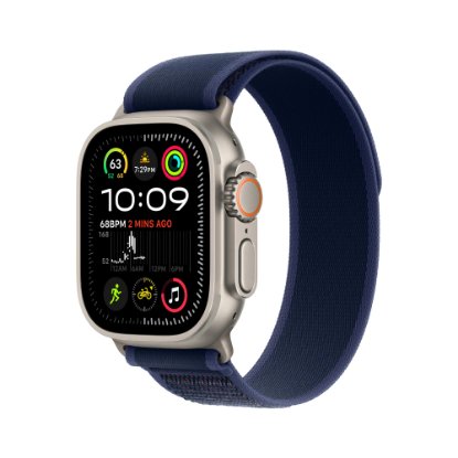 Pametni sat APPLE Watch Ultra2 v2 Cellular, 49mm Natural Titanium Case with Blue Trail Loop - M/L