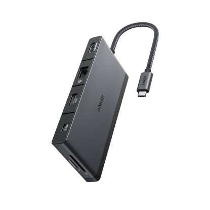 Docking station ANKER 552, USB-C na 3x USB-A, 1x USB-C, 1x RJ45, 1x HDMI 1.4, MicroSD, PD 85W, crni