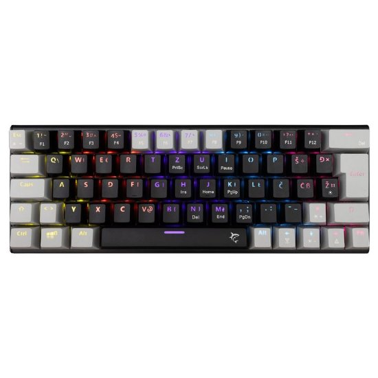 Tipkovnica WHITE SHARK GK-002112V2 Wakizashi-2, RGB, crveni switch, mehanička, UK/HR, crno-siva
