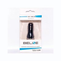 Auto punjač BELINE, 30W, USB-C + USB-A, crni