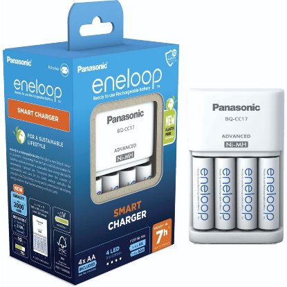 Punjač baterija PANASONIC Eneloop Advanced KKJ17MCD40E, 4 mjesta za punjenje + 4x 2000mAh AA baterije