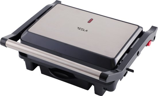 Toster TESLA GR200BX, preklopni, grill, 1000 W, 220 C, crni-inox