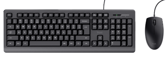 Tipkovnica + miš TRUST Basics, crni, USB
