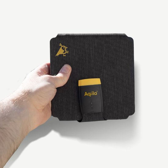 Mobilni USB punjač AQIILA Sunbird P21, 20W, USB-C, solarni, sivi