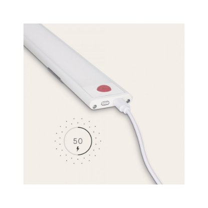 LED svjetiljka KSIX Sophia, prijenosna, senzor pokreta, punjiva, 30cm, bijela