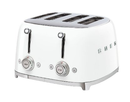 Toster SMEG TSF03WHEU, 4 utora, 2000 W, bijela