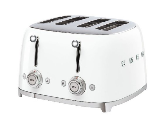 Toster SMEG TSF03WHEU, 4 utora, 2000 W, bijela