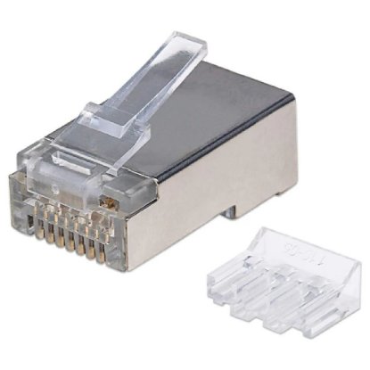 STP konektor INTELLINET CAT6A, RJ45, modularni Pro Line, trostruki zupčasti terminal - 50 komada