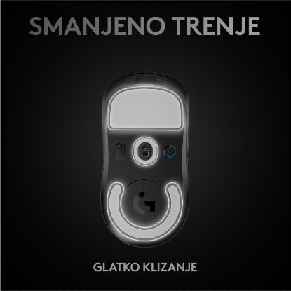 Miš LOGITECH Pro X Superlight, bežični, optički, 25600dpi, crni, USB