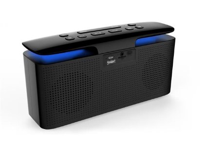 Digitalna budilica AKAI ABTS-M10, FM radio, BT, HandsFree, USB, microSD, baterija, svjetlo, crna