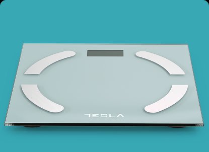 Pametna vaga TESLA BS301WX, 180 kg, aplikacija OKOK, staklo, bijela