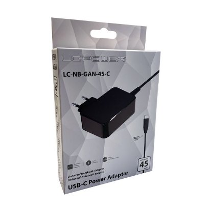 Punjač za laptop LC POWER LC-NB-GAN-45-C, USB-C, 45W, univerzalni