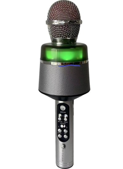 Mikrofon N-GEAR Star Mic, BT, RGB, mikrofon i zvučnik, srebrni