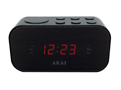 Digitalna budilica AKAI ACR-3088, FM/AM radio, digitalni display, snooze, crna