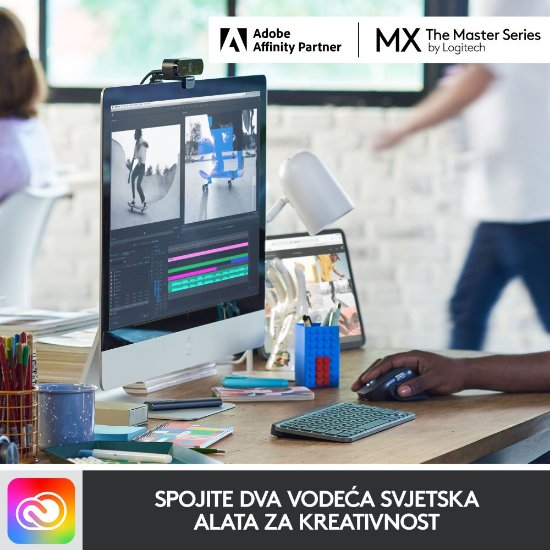 Tipkovnica LOGITECH MX Keys mini, bežična, BT, roza