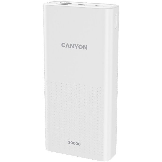 Mobilni USB punjač CANYON PB-2001, 20000 mAh, 10W, bijeli