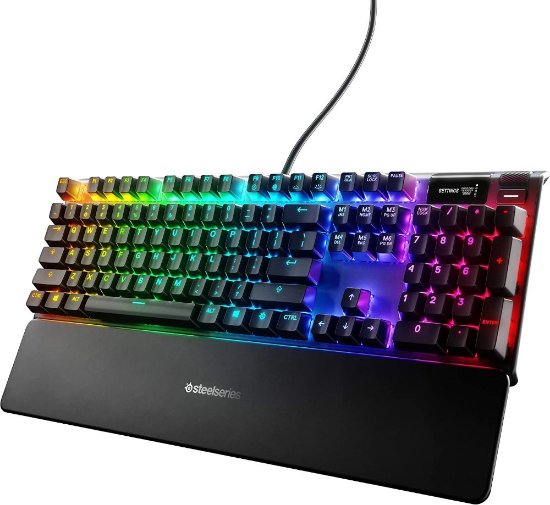 Tipkovnica STEELSERIES Apex 7, RGB, mehanička, Red switch, US layout, USB, crna