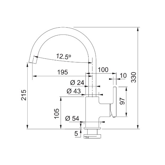Slavina FRANKE Lina L, Krom