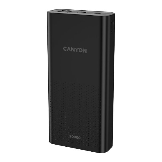 Mobilni USB punjač CANYON PB-2001, 20000 mAh, crni