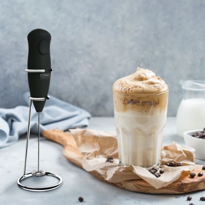 Pjenilica za mlijeko CASO DESIGN Fomini, ručna, stalak, crna