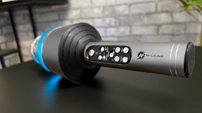 Mikrofon N-GEAR Star Mic, BT, RGB, mikrofon i zvučnik, srebrni