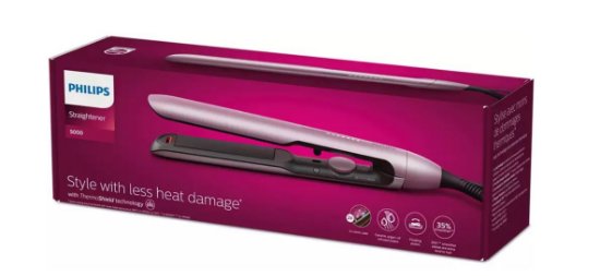 Pegla za kosu PHILIPS BHS530/00, 230 C, 30 s, svijetlo ružičasta