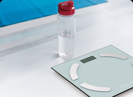 Pametna vaga TESLA BS301WX, 180 kg, aplikacija OKOK, staklo, bijela