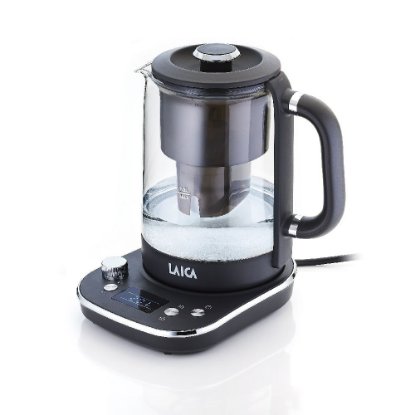 Kuhalo za vodu LAICA Iseo, s filterom, 1,5 l, crno