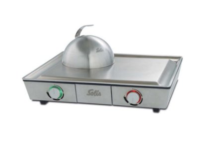 Roštilj električni SOLIS SOL 97928, 2x1000 W, 49x39 cm, inox