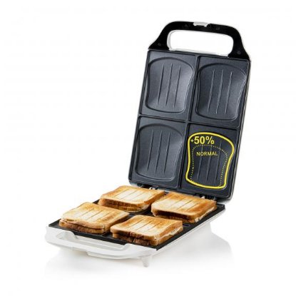 Toster DOMO DO9064C, aparat za sendviče XXL, 1800 W, 4 tosta, bijeli