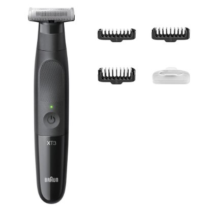Trimer brade BRAUN XT3100, za bradu i tijelo, 3 nastavka, crni