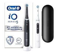 Električna četkica za zube ORAL-B iO5, Duopack, crna i bijela
