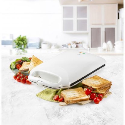 Toster DOMO DO9064C, aparat za sendviče XXL, 1800 W, 4 tosta, bijeli