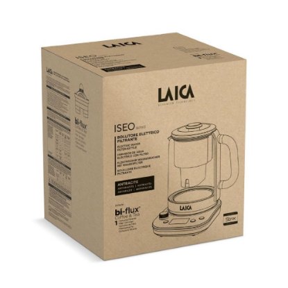 Kuhalo za vodu LAICA Iseo, s filterom, 1,5 l, crno