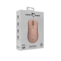 Miš WHITE SHARK Graphene, optički, 12400dpi, rozi