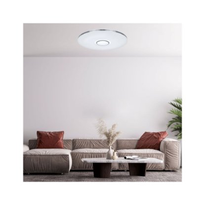 Stropna svjetiljka KSIX Aura, zvučnik 5 W, RGBIC+CCT, 49cm