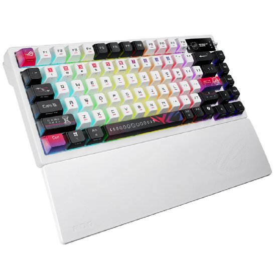 Tipkovnica ASUS ROG Azoth X, RGB, mehanička, ROG NX switch, bežična, US Layout, crno-bijela, USB