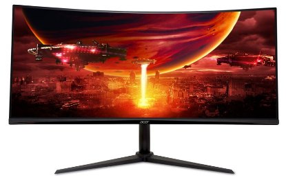 Gaming monitor 34" ACER Nitro ED340CURX0 UM.CE0EE.009, UWQHD, VA, 200Hz, 1ms, 250cd/m2, FreeSync, zakrivljeni, zvučnici, crni