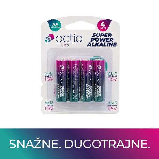 Baterije OCTIO LR6 AA, 4 komada