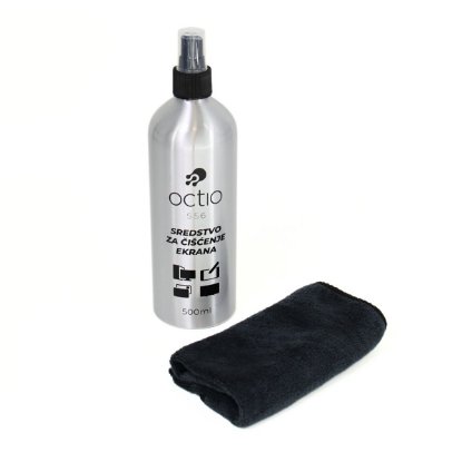 Sredstvo za čišćenje OCTIO S56, za ekrane, krpica, sprej, 500ml