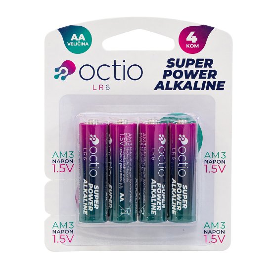 Baterije OCTIO LR6 AA, 4 komada
