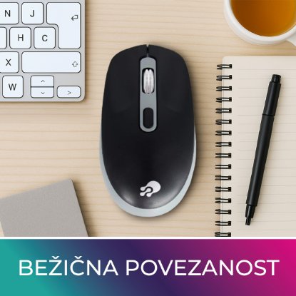 Miš OCTIO M300W, bežični, crni