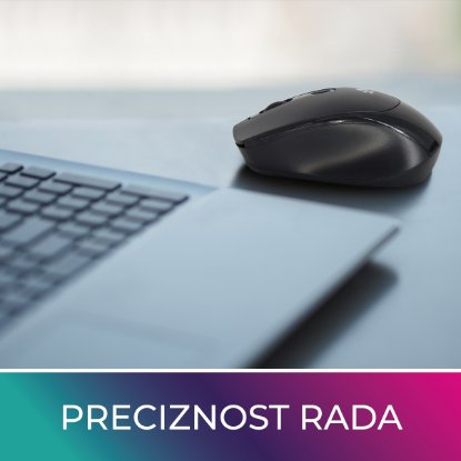 Miš OCTIO M302W, optički, bežični, 1600dpi, crni