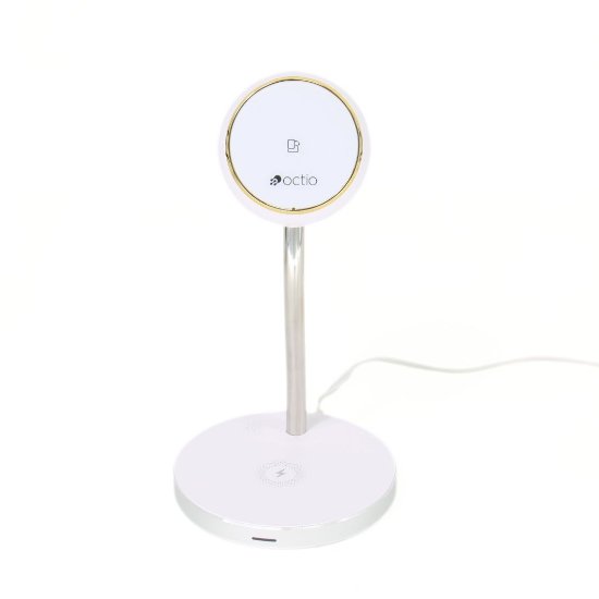 Kućni punjač OCTIO Volta Omnis, 4u1, 15W, za smartphone, AirPods, Apple Watch, svjetiljka, bežični, bijeli