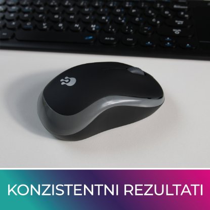 Miš OCTIO M200W, bežični, crno-sivi