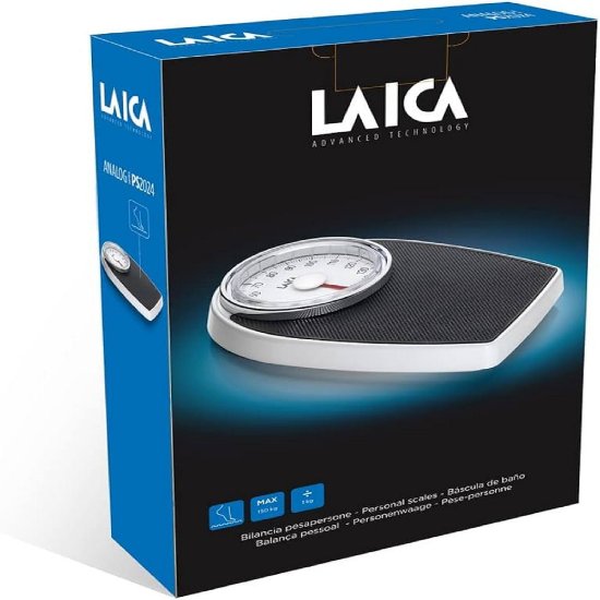 Osobna vaga LAICA PS2024, mehanička, 150 kg, crno-bijela