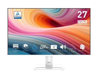 Monitor 27" MSI PRO MP275W E2, FHD, IPS, 120Hz, 1ms, 300cd/m2, zvučnici, bijeli