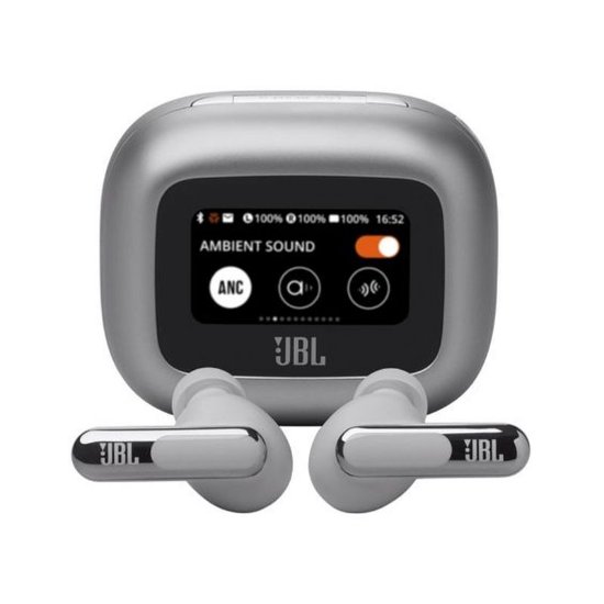 Slušalice JBL Live Beam 3, bežične, Bluetooth, ANC, in-ear, srebrne
